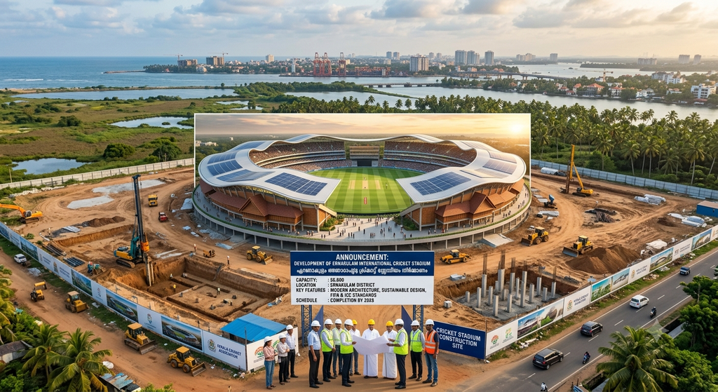 New International Cricket Stadium Planned in Ernakulam gemini generated image 842pkx842pkx842p