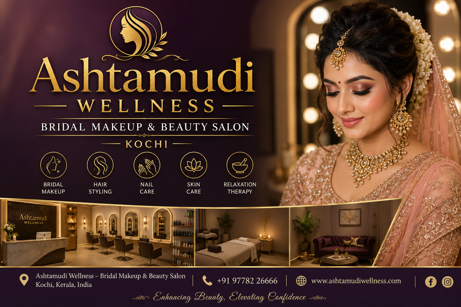 Ashtamudi Wellness – Bridal Makeup & Beauty Salon Kochi