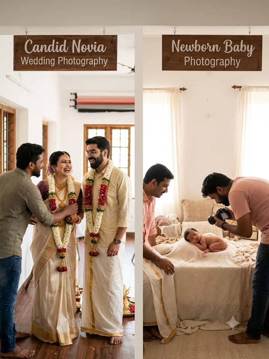 Candid Novia Wedding & Newborn Baby Photography Studio